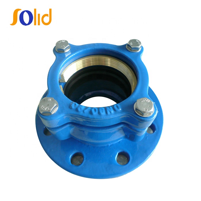 Potable Water System DI Pipe Fitting Restrained Flange Adaptor and Coupling with Brass Ring For PE Pipe Joints