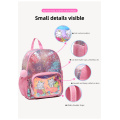 Fashion custom girls rainbow sequin backpack outdoor children's casual backpacks for girls unicorn school kids bag pack