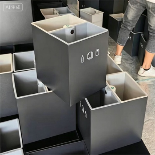 Modern Creative Household Trash Can, Large Capacity Waste Basket with Swing Lid