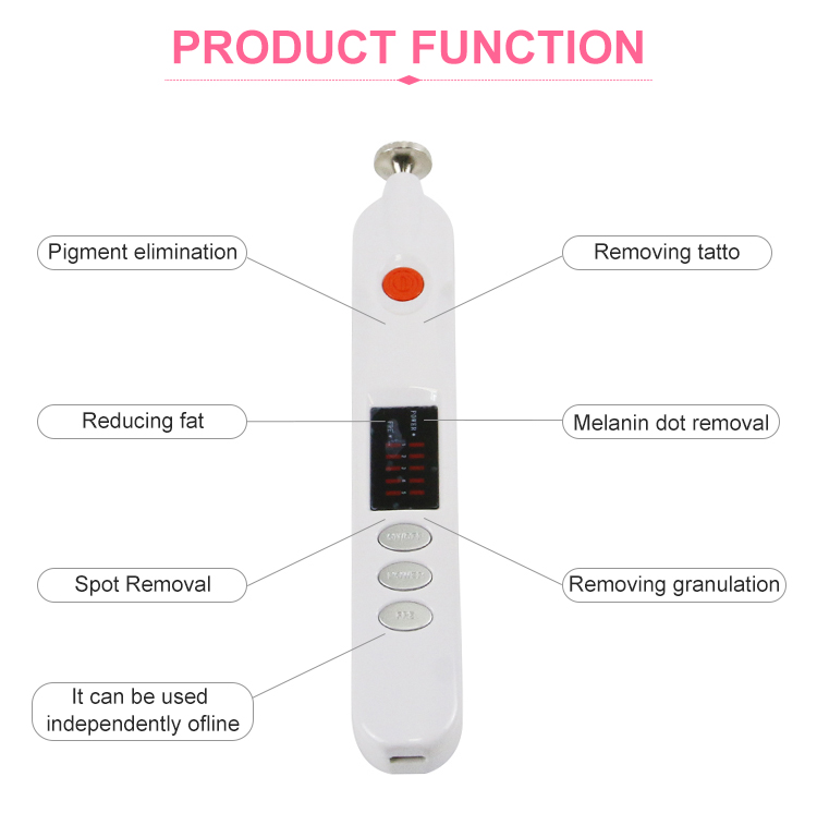 Hud Freckle Spot ANCE SCRE MOLE TATTOO WRINKLE PLASMA Borttagning Pen Laser Portable för kommersiella och hemmabruk 50Hz