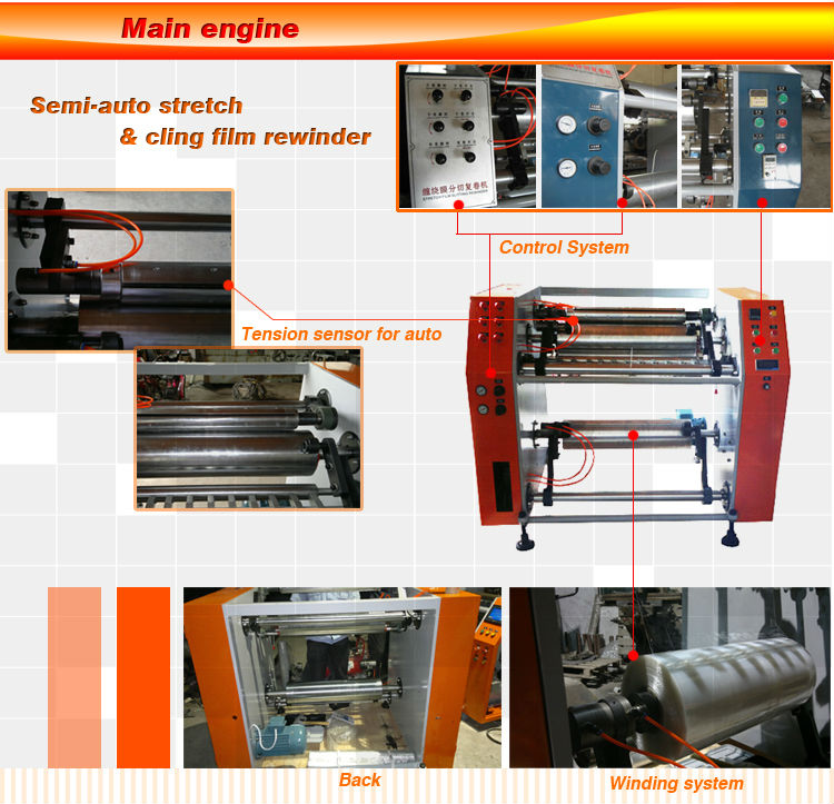 LDPE Stretch Film Slitting And Rewinding Machine For Adhesive Tape