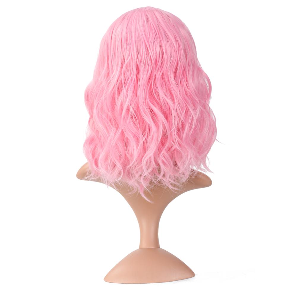 MYZYR own brand wig high-quality heat-resistant synthetic wig 16 inches, fluffy wavy bangs wig, noble gold artificial wig
