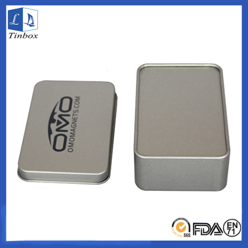 Pain Silver Rectangular Metal Packaging