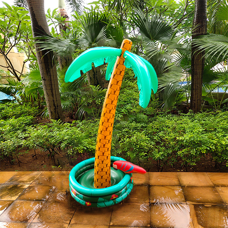 Inflatable Palm Tree Cooler, Summer Swimming Party Decoration, Party Supplies for Pool Party, Tropically Themed Party Luau Party and Hawaiian Party