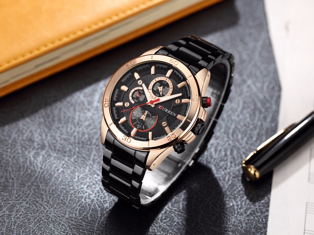 CURREN 8275 Men Japan Quartz Movement Wristwatch Casual Simple Stainless Steel Men Business Watch