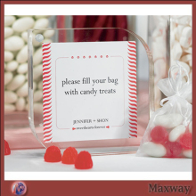 Pure Clear Elegant Freestanding Acrylic Photo/Picture Frame Sign Holder