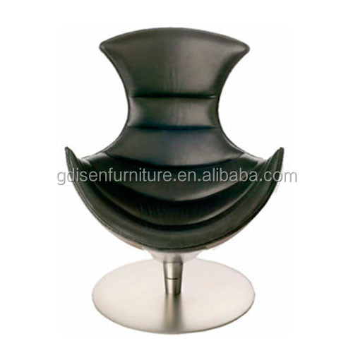 Modern Lund & Paarmann european leather lounge lobster chair and ottoman in fibreglass