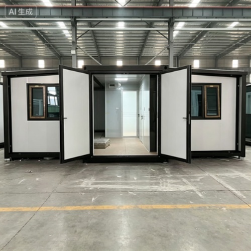 Compact 3-Bedroom Folding Home with Integrated Expandable Wings