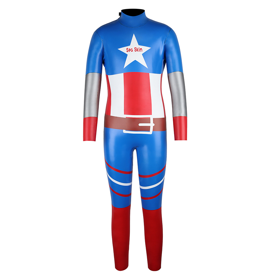 Seackin Kids Cartoon Full Suit Scuba Diving Wetsuit