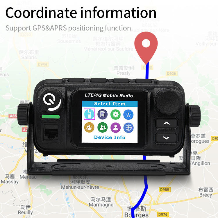 ETMY ET-A770 Analog VHF UHF with 4G LTE Dual Mode POC Mobile Radio 25W 1000km Long Range Car Walkie Talkie with GPS Transceiver