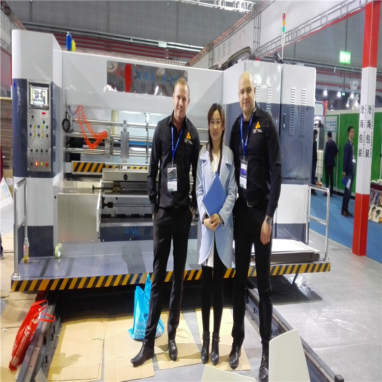 Canghai lead edge 2 colour printer slotter rotary die cutter machine