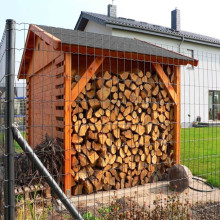 Green Coated Wave Fence For Garden