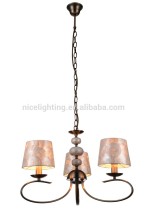 Indoor home decor metals soft shell shade pendant lamp/hanging lights from Zhongshan Nice Lighting