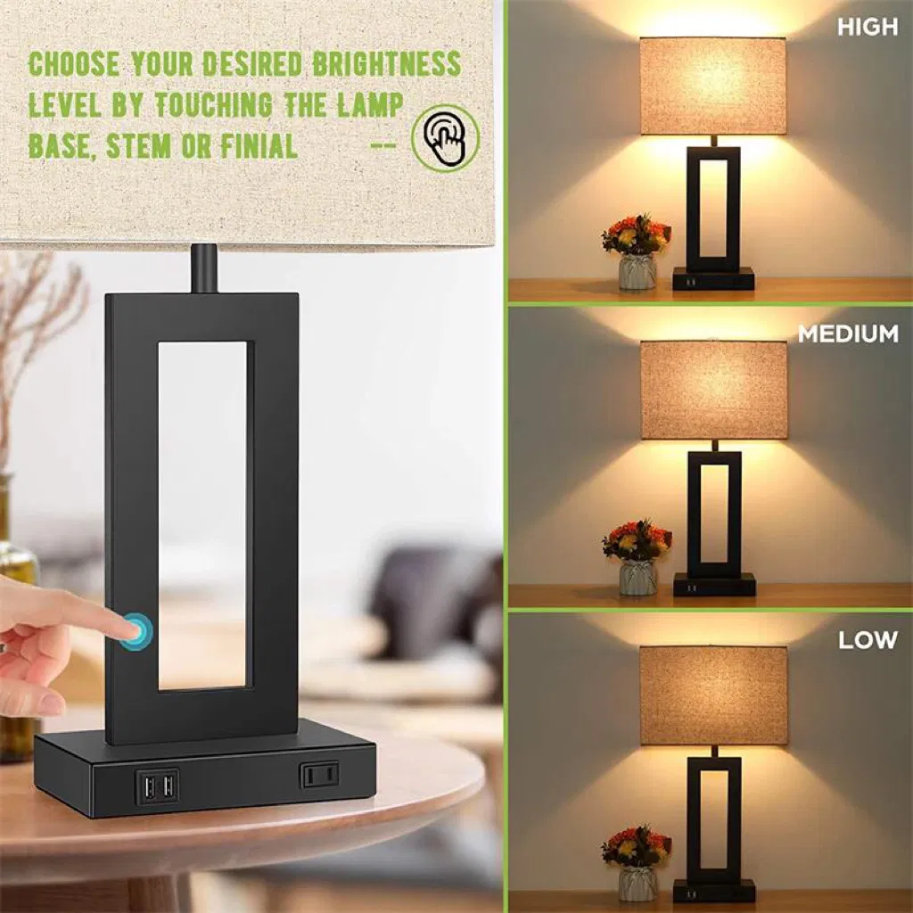 Stylish White LED Desk Lamp for Modern Bedroom Elegance