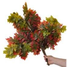 Artificial Oak Tree Leaf Stems - Faux Glue Coated Oak Tree Branches for Greenery Wall Decor