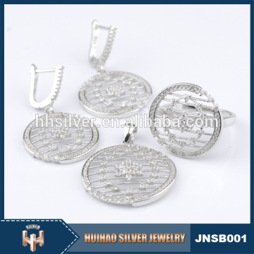 925 sterling silver mesh shape drop jewelry set wholesale african costume jewelry silver 925 jewelry set