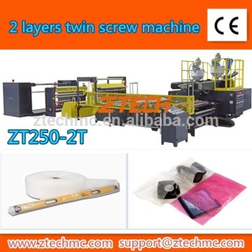 2 layer polyethylene bubble film making machines