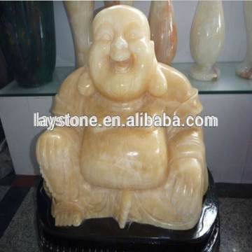 Laughing jade buddha statue