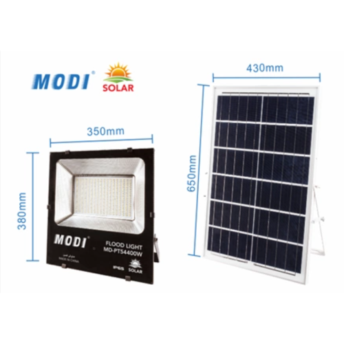 Outdoor solar flood light with tempered glass