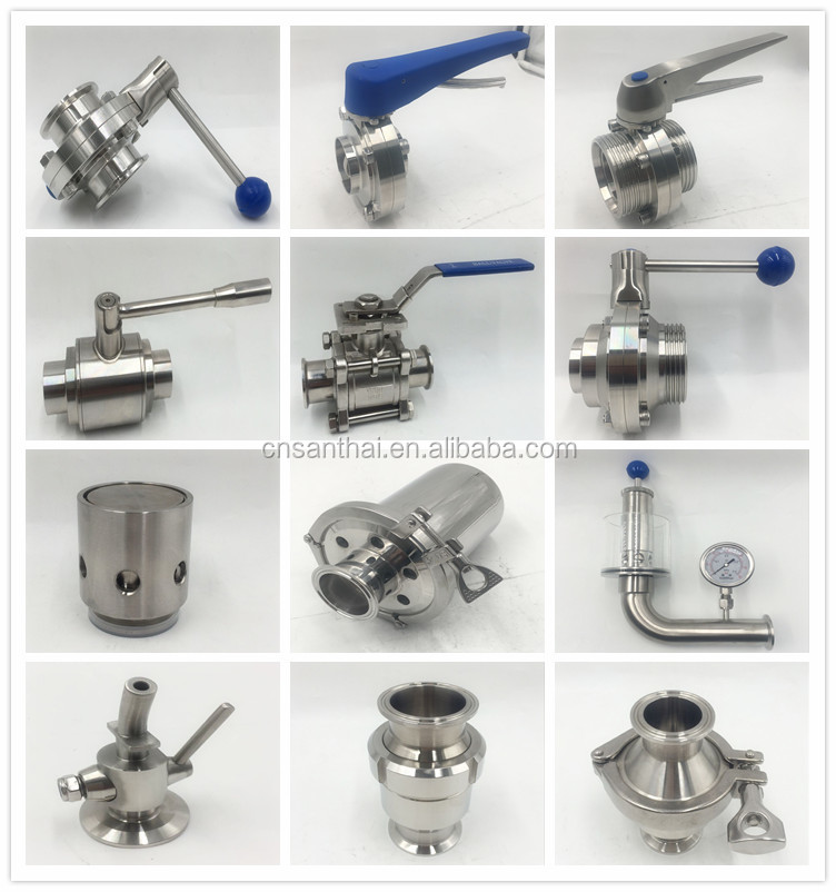 3A DIN SMS Union type Connection Stainless Steel Sanitary Check Valve with Clamp End