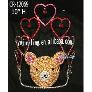 Bear Crown Heart Happy Birthday Hair Tiara