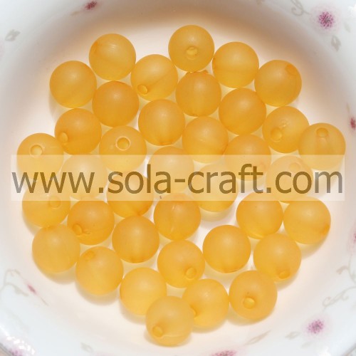 Orange Acrylic Round Beads Bracelet Spacer Charm 8mm Matte Beads