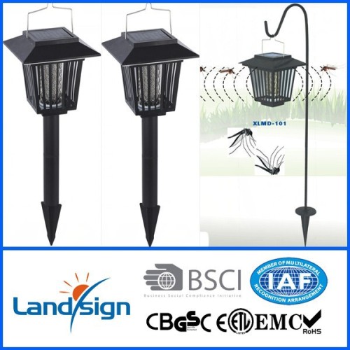 2015 new mordern outdoor solar lamps mosquito killer solar garden light series plastic solar lamp