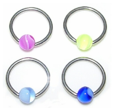 Catching 316L steel BCR ring piercing body jewelry