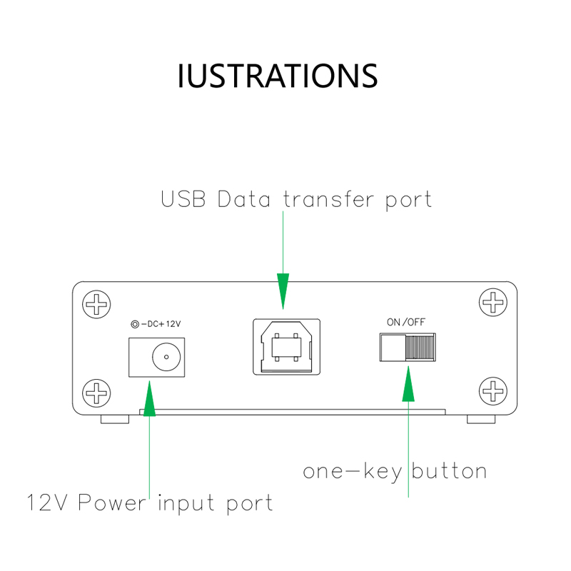 Portable 10-port usb2.0 hub drawing