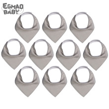 Baby Bandana Drool Bibs for Boys & Girls, Solid Colors, Unisex 10 Pack Baby Bibs Set for Teething & Drooling Organic Cotton Bibs