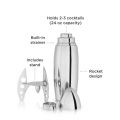 Rocket Cocktail Shaker 500ml and 700ml with Base