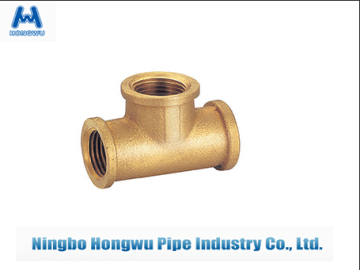 Plumbing brass fitting/T piece brass fitting