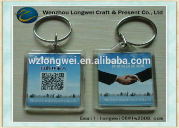 custom printed crystal keychain/plastic keychain/promotional keychain