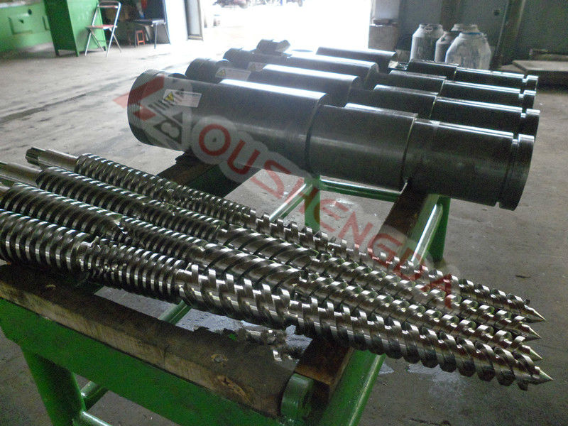 80/156 bimetallic conical twin screw barrel for irrigation pipe extrusion line