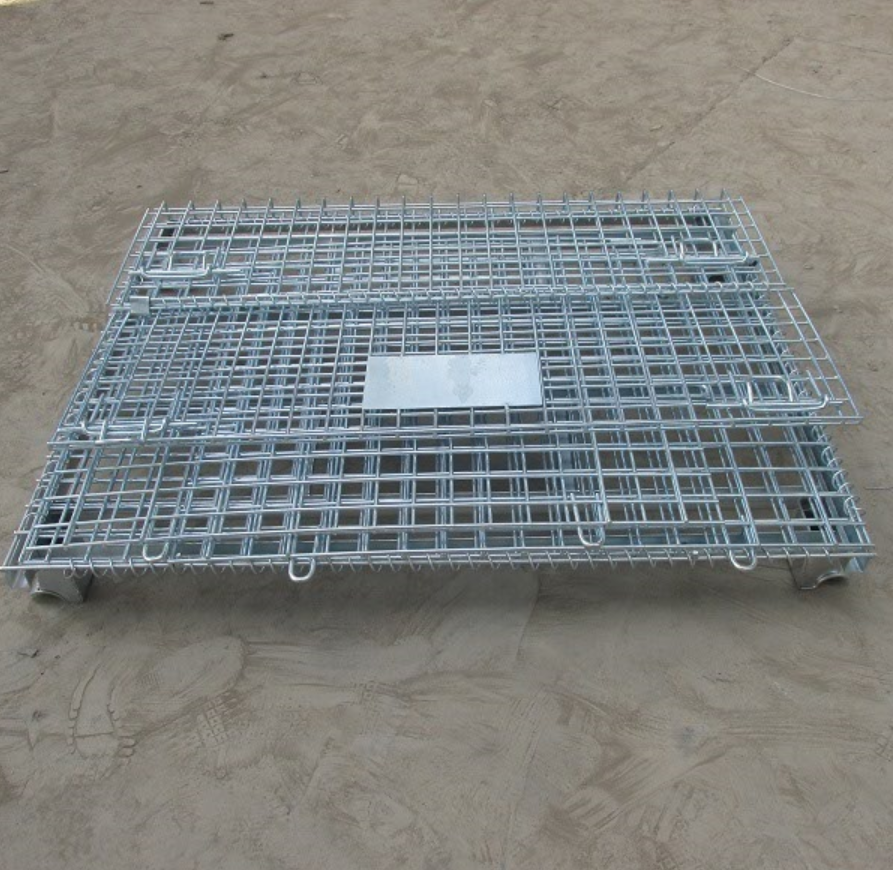 Large stackable steel storage container cage for sale