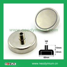 Strong Pull Force Internal Threaded Pot Magnet