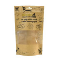 Kraft Eco Friendly Pet Treats Packaging Custom Doypack