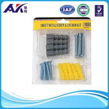 Rabbied Plastic Anchor Kit with Self Tapping Screw