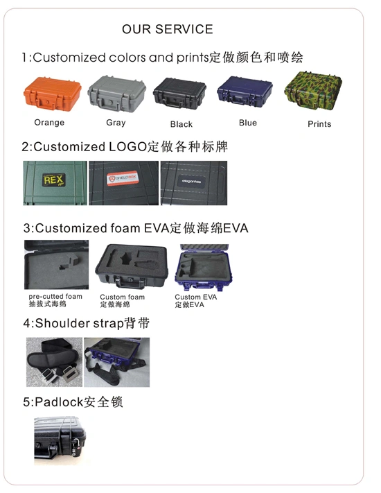 Plastic Trolley Tricases Safety Gun Case