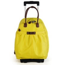 Bolsa de viaje ligero amarillo con ruedas