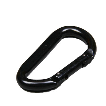 Gancho instantâneo de aço preto do carabiner para o OEM do chicote de fios de segurança