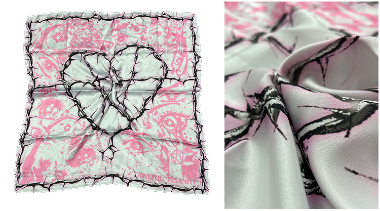 Cheap Soft Bandana Custom Printing Pink Bandana Silk
