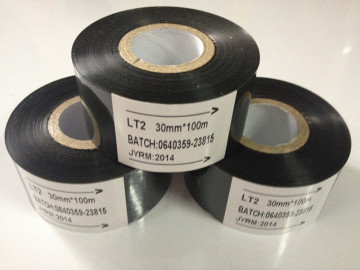 Black hot coding ribbon used on ribbon coding machine for expiry date lot number