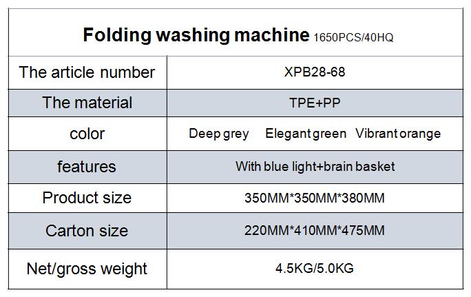 folding washing machine