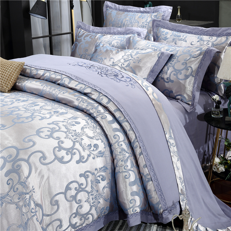 새로운면 Jacquard Comforter 이불 맞춤형 침대 시트 세트