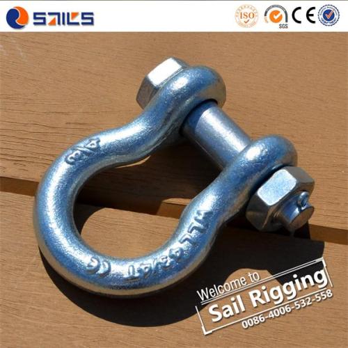 Us Type G-2130 Red Pin Galvanised Bow Shackle