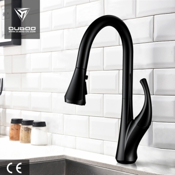 Black One Lever Kitchen Tap Faucets With HandShower