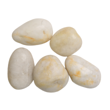 Natural White River Rock Cobbles & Pebbles - Polished Stones for Outdoor Garden & Landscape Decor