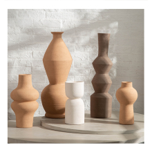 Nordic Large Terracotta Pottery Vase for Living Room