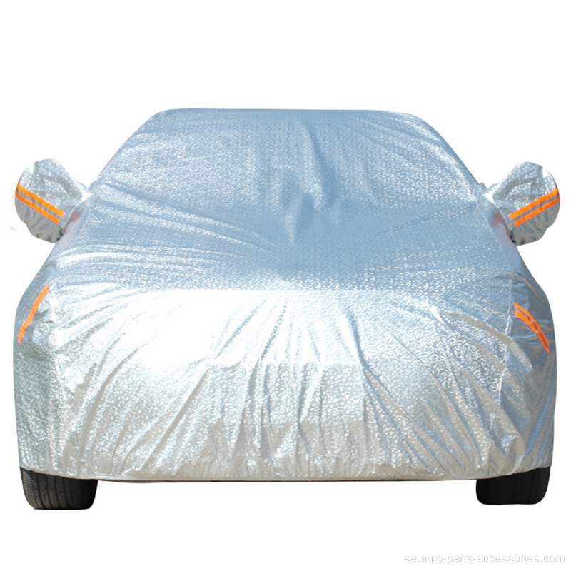 Universal Full Body Protect Silver Plastic Car Cover